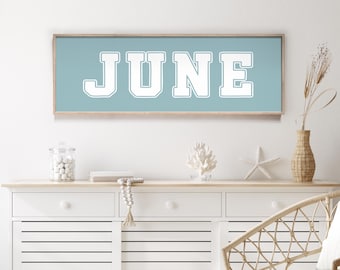 Sports Style Kids Name Sign: Custom Tide Blue, Retro Athletic