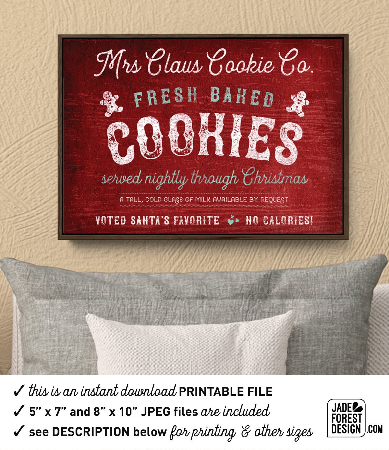 FRESH BAKED COOKIES sign instant download printable file Etsy