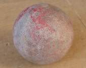 Vintage Croquet ball replacement red,outdoor lawn bowling