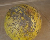 vintage Croquet ball replacement yellow,outdoor lawn bowling
