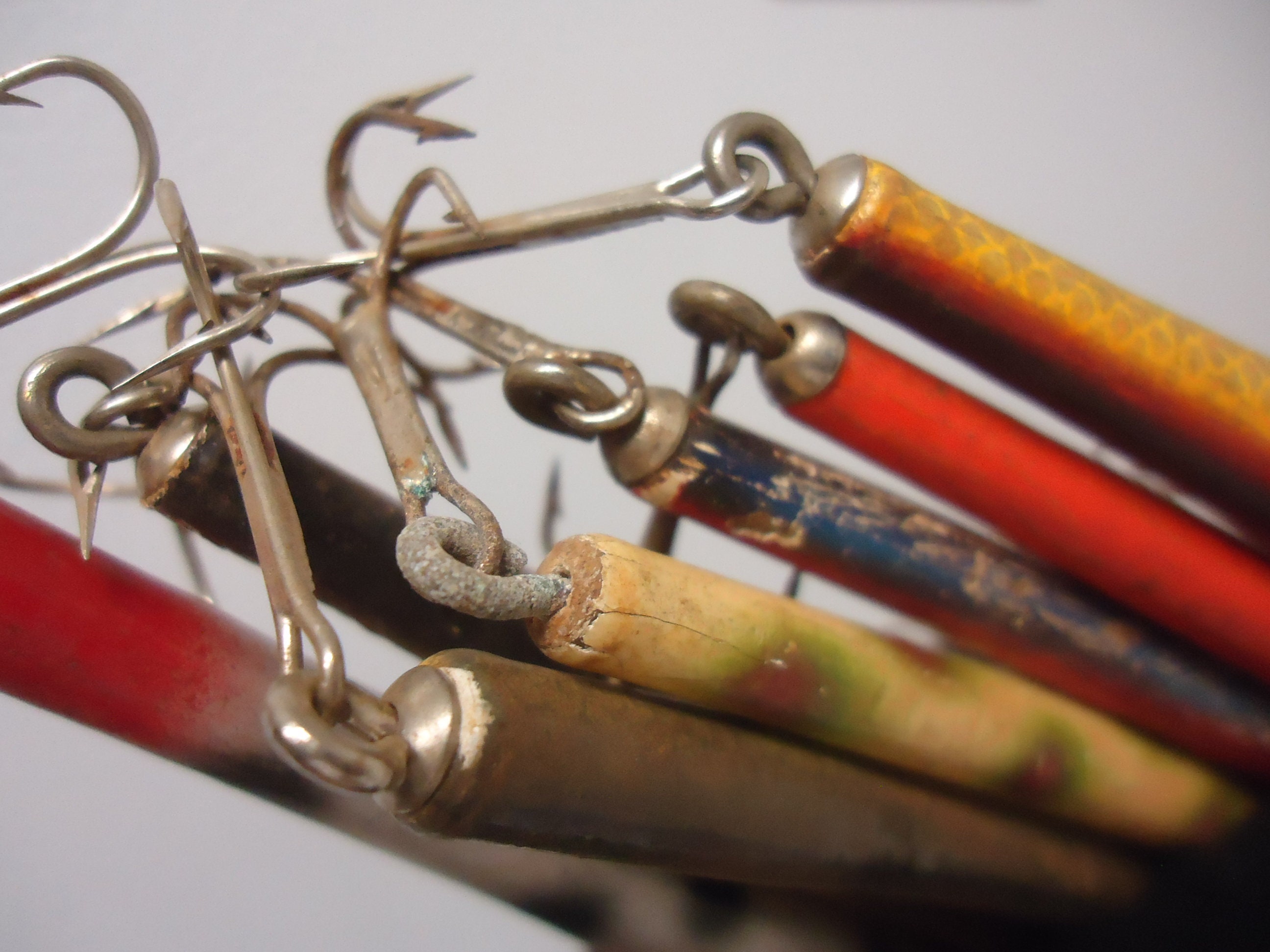 Pencil plugs lures vintage wooden stick fishing lures Etsy