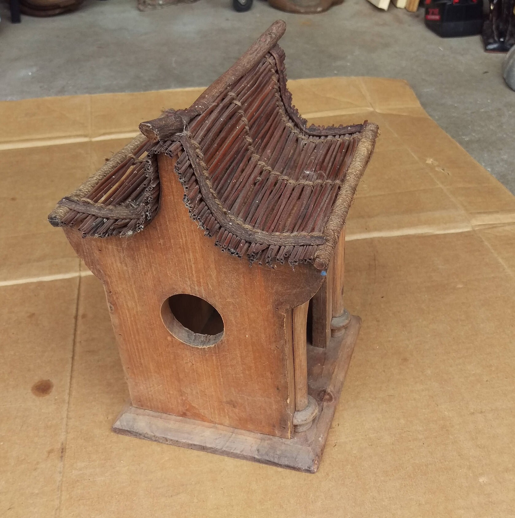 Pagoda birdhouse vintage wooden birdhouseasian chinese temple Etsy