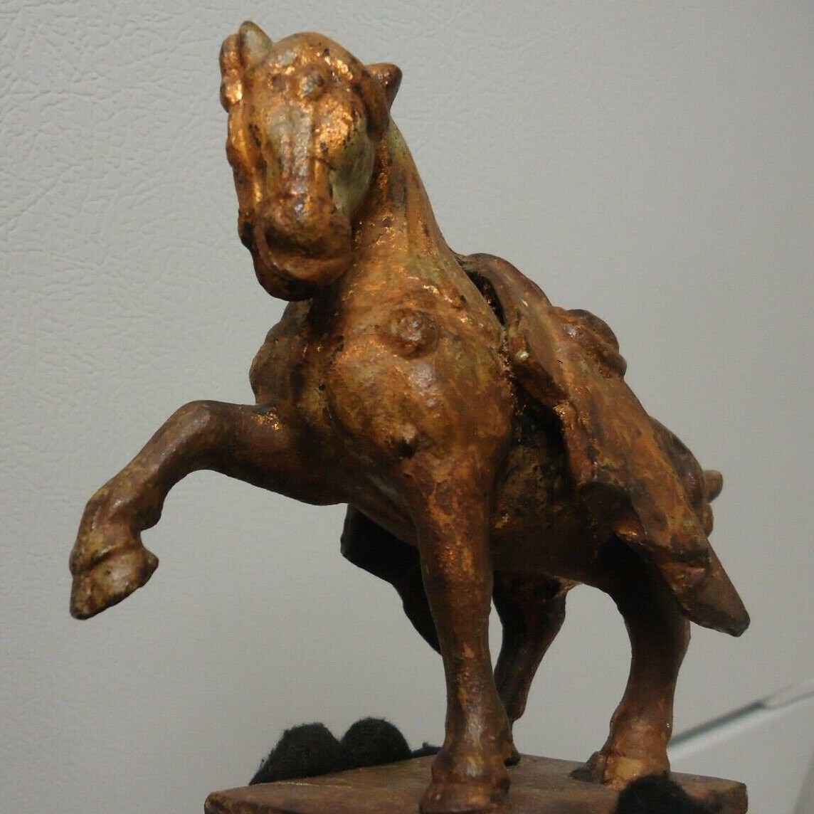 Chinese Tang Dynasty War Horse Cast Iron Figurine Statue Etsy