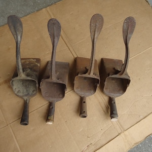 antique potato planter corn seeder tool heads,no handles.lot of 4