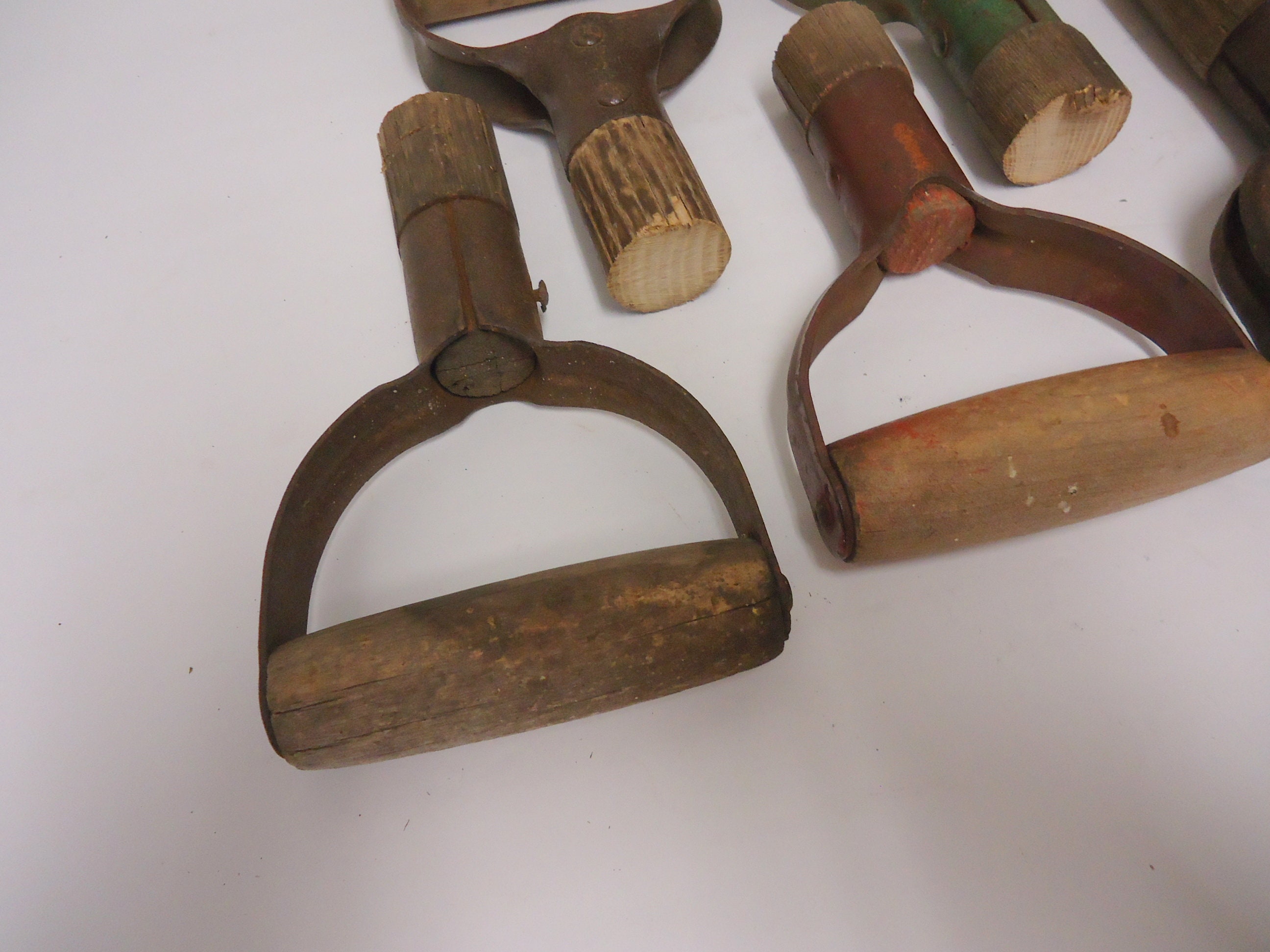 9 vintage shovel handles.garden forks hand tools handles/craft Etsy