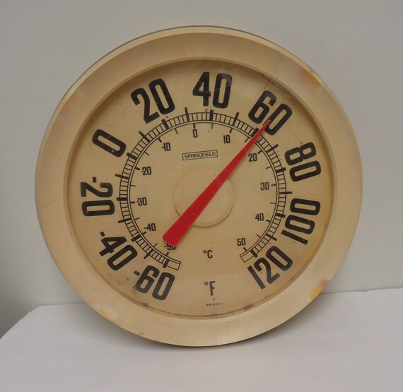 17 Extra Large Springfield Outdoor Thermometer Round 17 Extra Large Springfield Outdoor, Springfield Outdoor Thermometer And Clock
