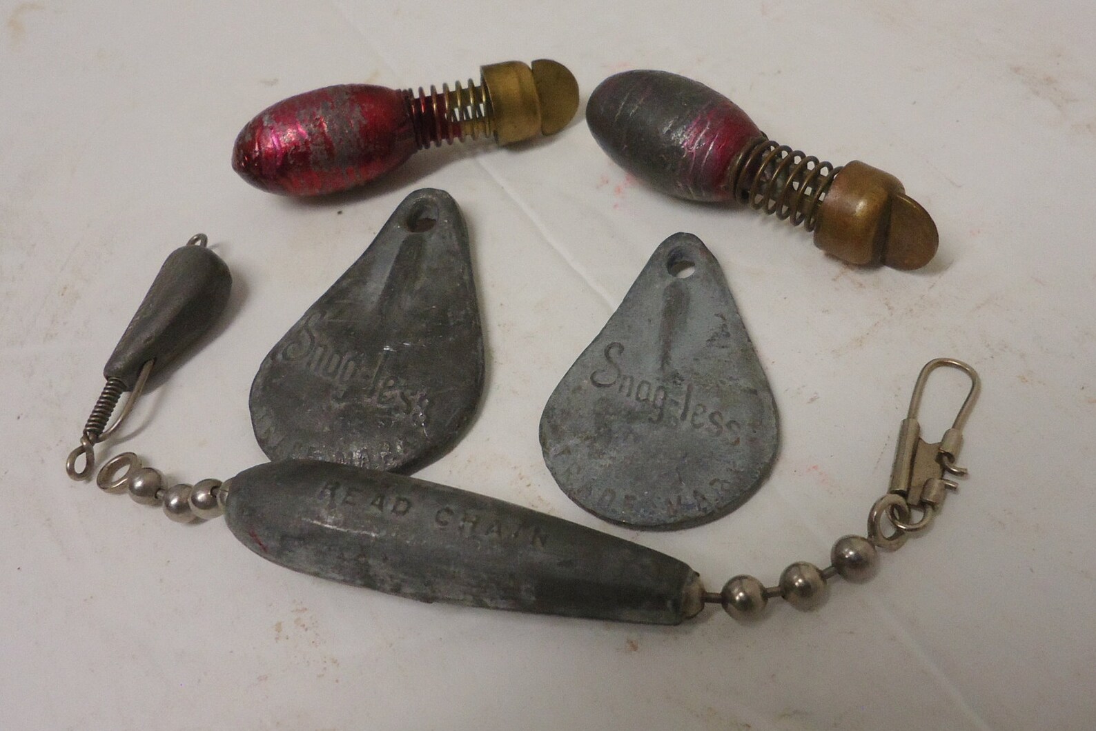 Snagless sinkers lead bead chain schnell bait weights lot Etsy
