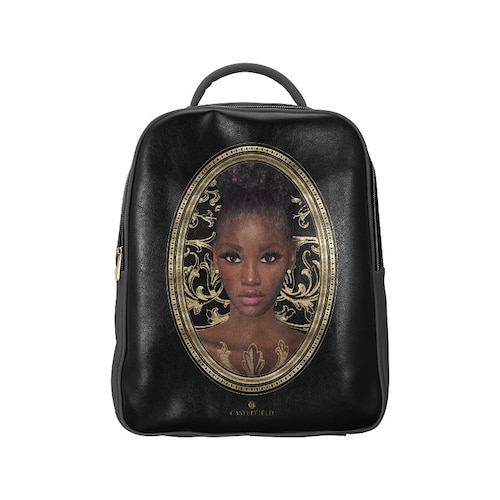 Castlefield Design Luna Baroque discount Gold Black Girl Magic Backpack Book Bag Knapsack Rucksack Melanin Dark Skin Beauty