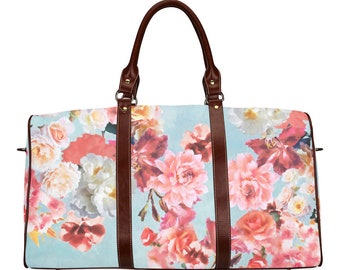 Castlefield Sunny Floral Travel Bag Duffel Overnight Gym Bag Pretty Feminine Luggage