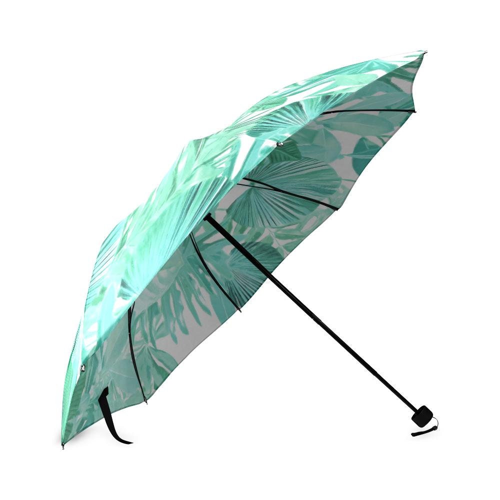 Tropical Leaf Green Palm Tree Umbrella