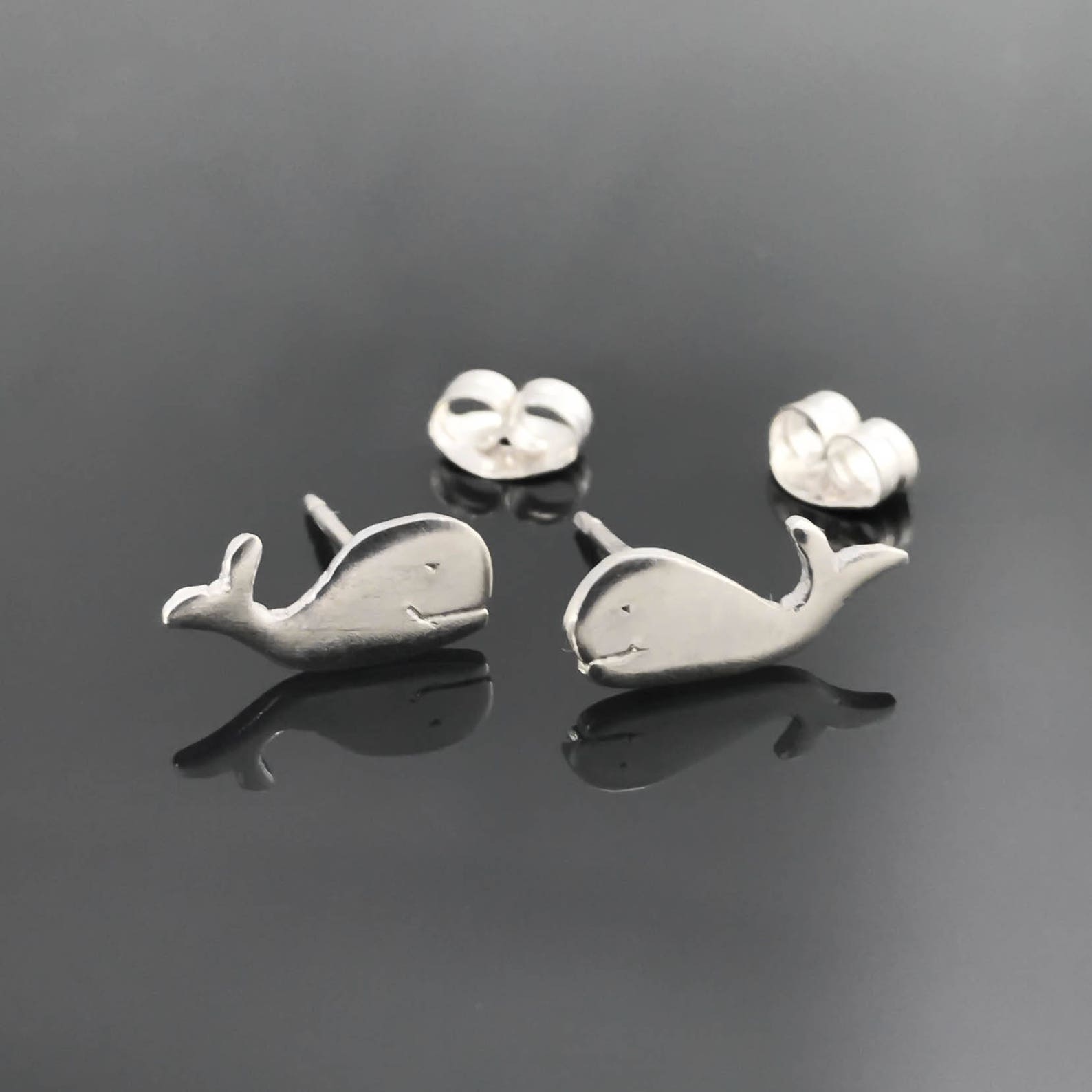 Whale Earrings Sterling Silver Whale Jewelry Ocean Animal | Etsy