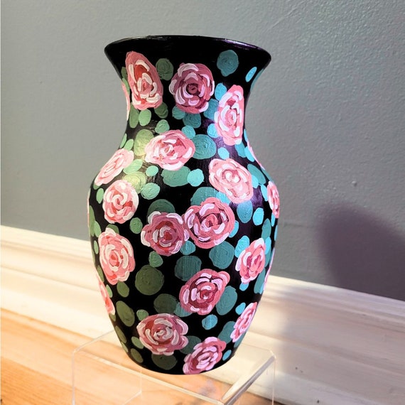 90s Floral Aesthetic Vase - Etsy 90s Floral Aesthetic Vase - Etsy