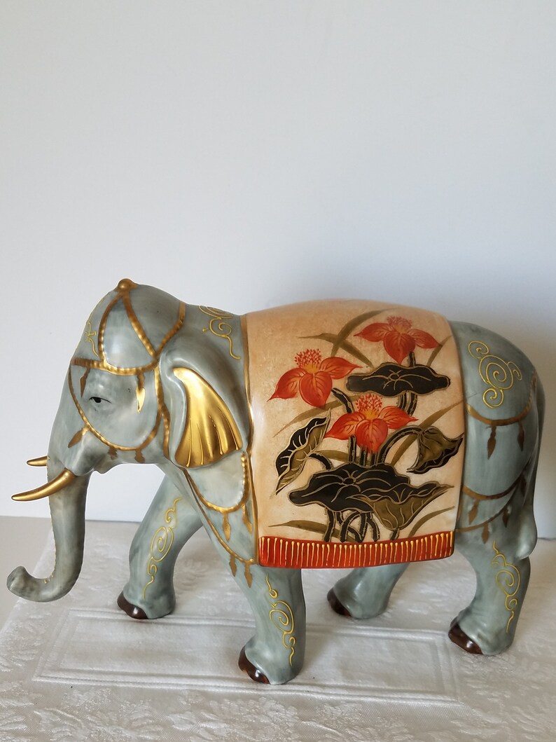 Japanese Porcelain Elephant. 10 people have favorite this Etsy