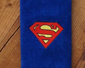 Superman Logo Personalized 3 Piece Bath Towel Set Superman Superhero Towels 