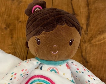 Baby Doll and Personalized Blanket, Soft Doll and Personalized Plush 30" x 40" Blanket, Gifts for Baby, Gifts for Toddlers