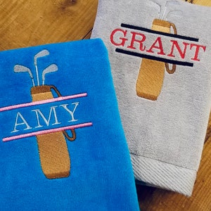 Custom Golf Towels Personalized, Monogram Golf Towel, Personalized Golf Towel, Golf Gifts for Men, Golf Gifts for Women, Towels with Names image 6
