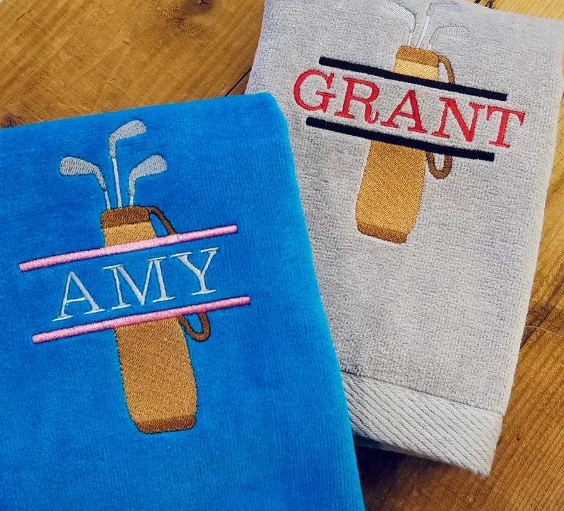 Custom Golf Towels Personalized, Monogram Golf Towel, Personalized Golf Towel, Golf Gifts for Men, Golf Gifts for Women, Towels with Names image 6