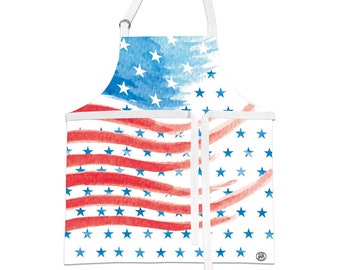 Apron, Fourth of July, Patriotic, Kitchen Gifts, Apron for Grilling