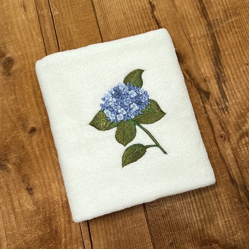 Embroidered Towels Hydrangea Embroidered Hand Towel or Etsy