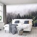 Misty forest scene mural, Mountain forests mural, Forest Haze Wallpaper, Wall décor, Wall decal, Nursery and room décor, Wall art