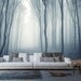 Mystical Foggy Forest, Morning Haze in the Forest, Nature Wall mural, Wallpaper, Wall decal, Nursery and room décor, Wall art, Canvas print