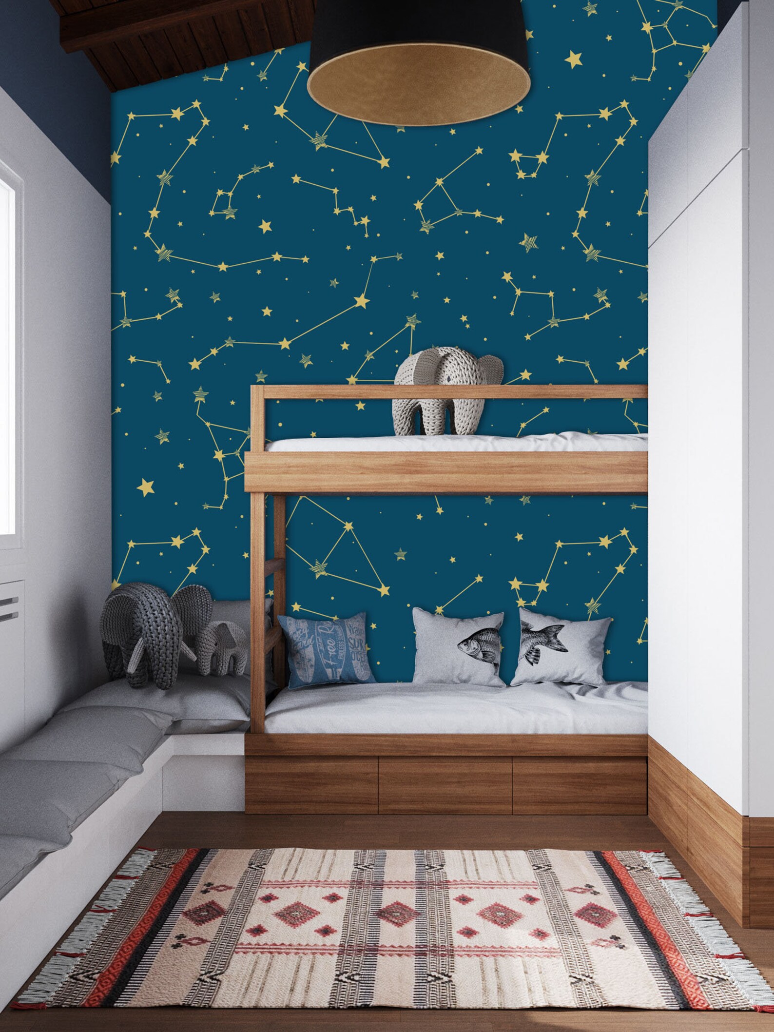 Constellation Wall Mural Celestial Wall Mural Starry Sky Etsy