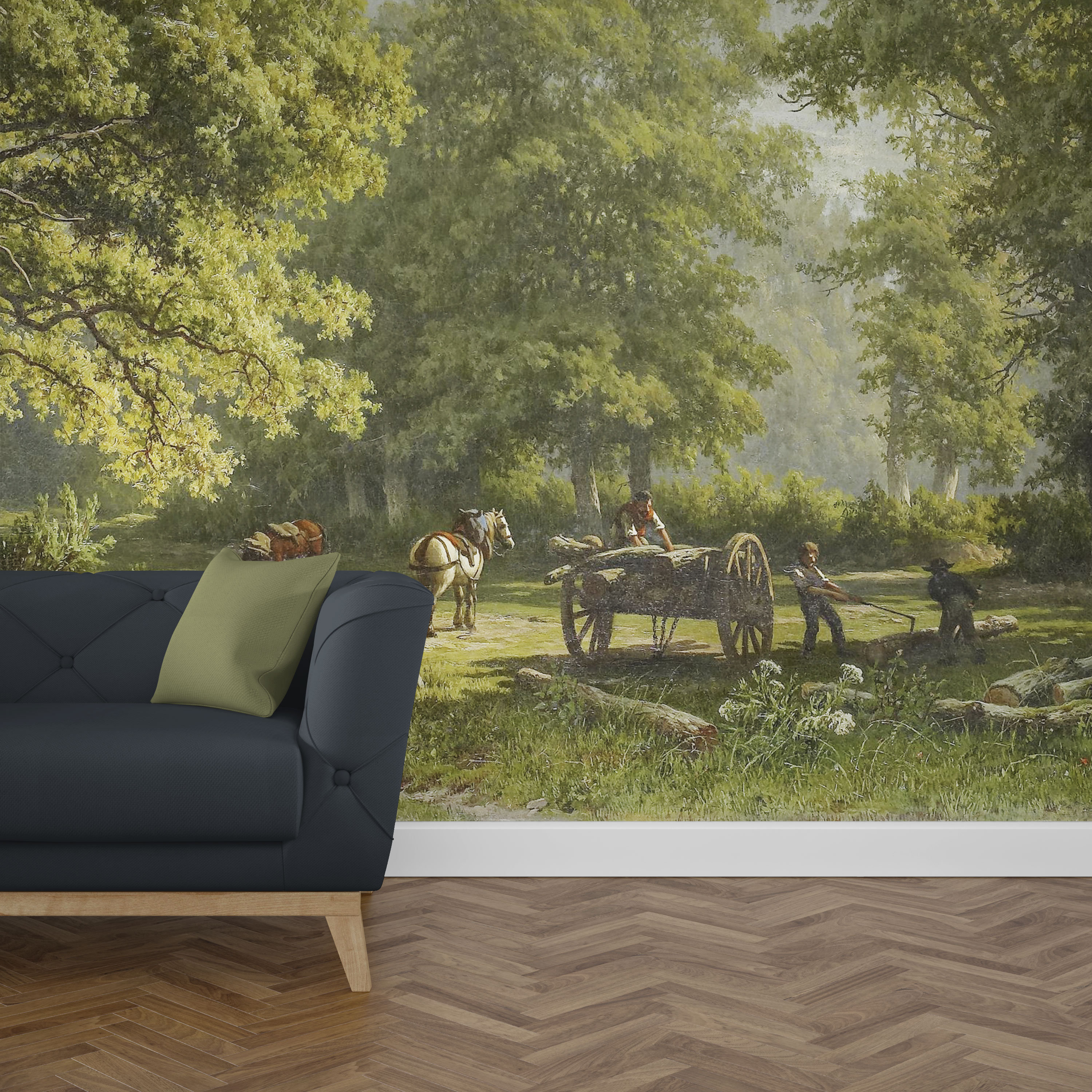 Vintage Scenic Landscape Wall Mural Vintage Wallpaper Etsy