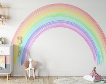 Seven Colours of the Rainbow Wall mural, Colorful Rainbow Wall Mural,  Rainbow Wallpaper, Wall décor, Nursery and room décor, Wall art