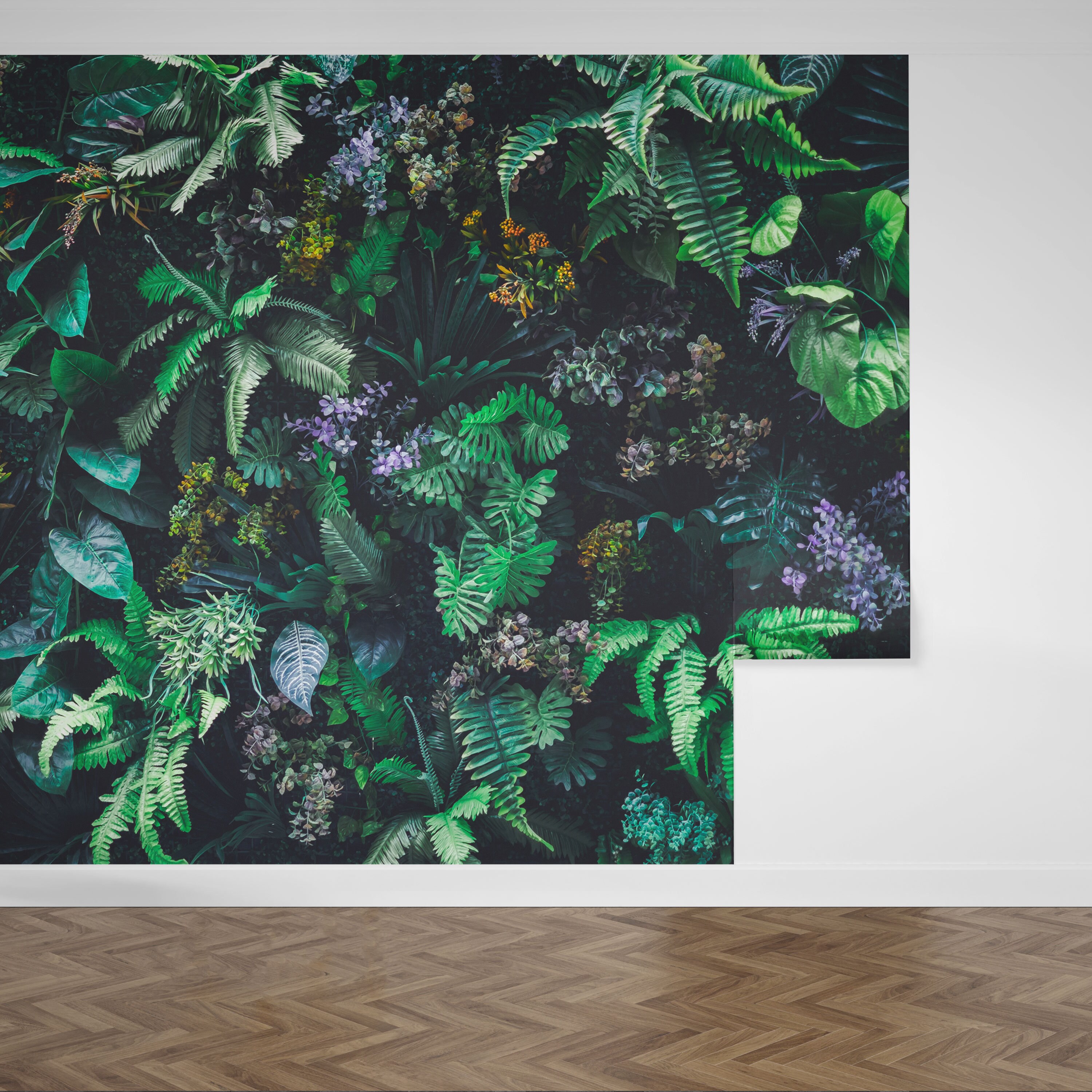 The Garden of Eden Wall Mural Tropical Leaves Wallpaper Lush Etsy