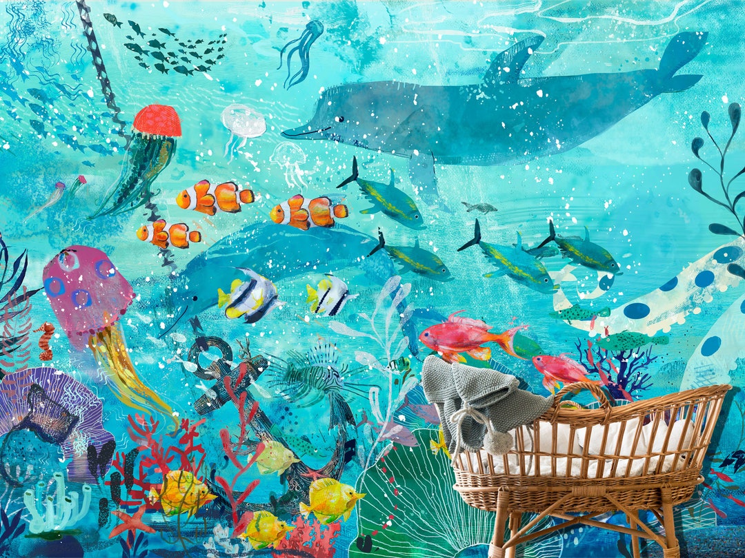 ５枚セット　壁絵 壁掛け 絵画　イルカ　 喫茶店 アート モダン 絵 インテリアアート パネル リビングルーム 雑貨  : 絵画 満月の下で海から飛び出すイルカインテリア 絵画 幻想的な夢アートパネル 壁の絵 ポスター 壁掛け ソファの背景絵画  玄関 壁飾り 絵画 木枠付きの完成品 75x115cm : ホーム＆キッチン