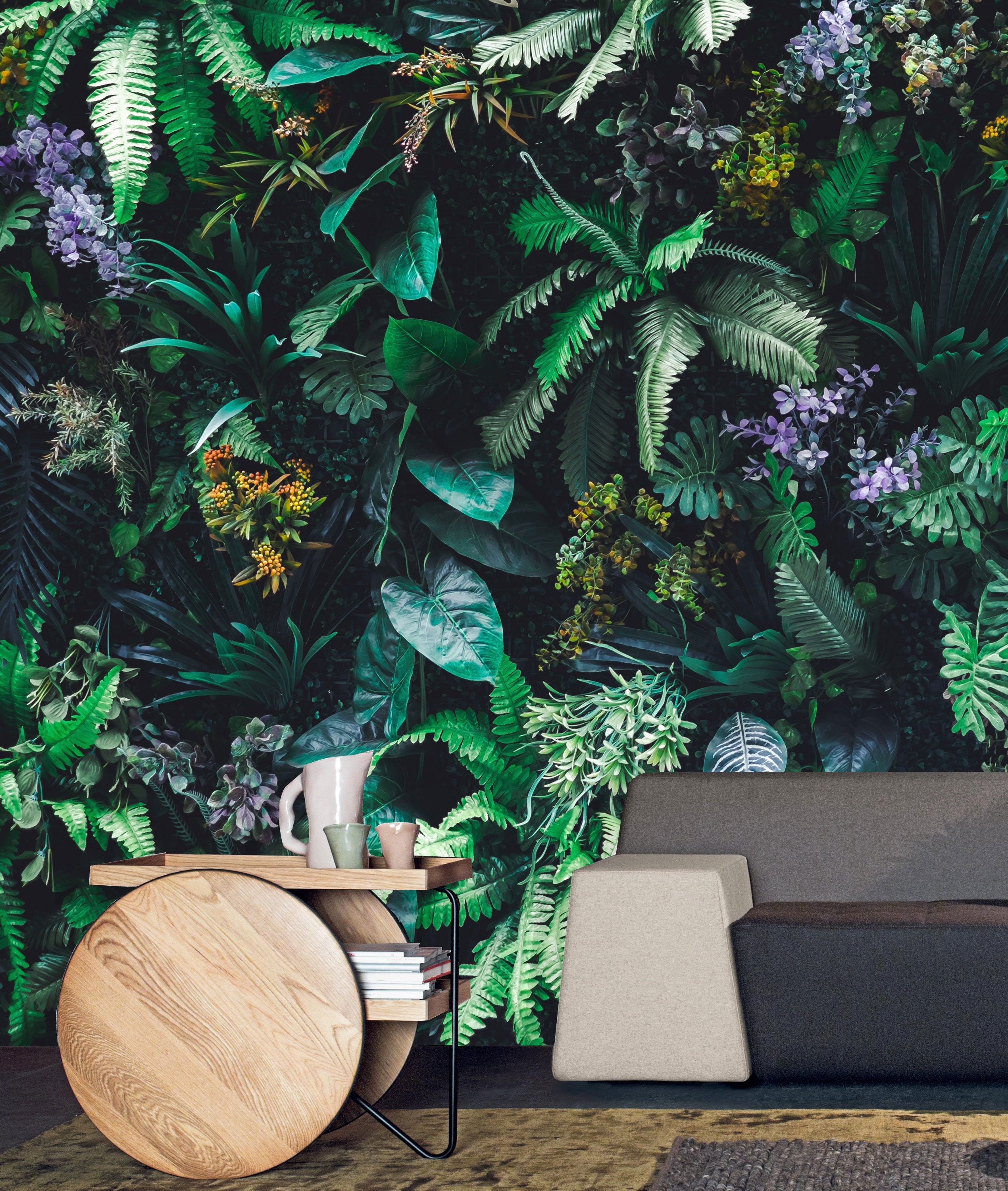 The Garden of Eden Wall Mural Tropical Leaves Wallpaper Lush Etsy