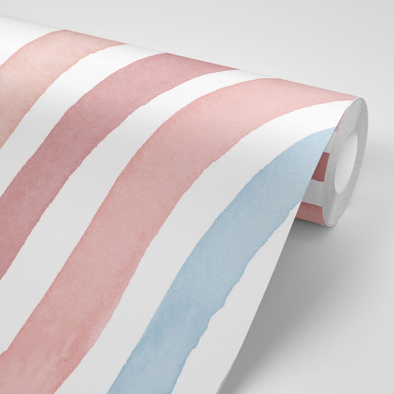 Watercolor Rainbow Wall Mural Watercolor Rainbow Wallpaper Etsy