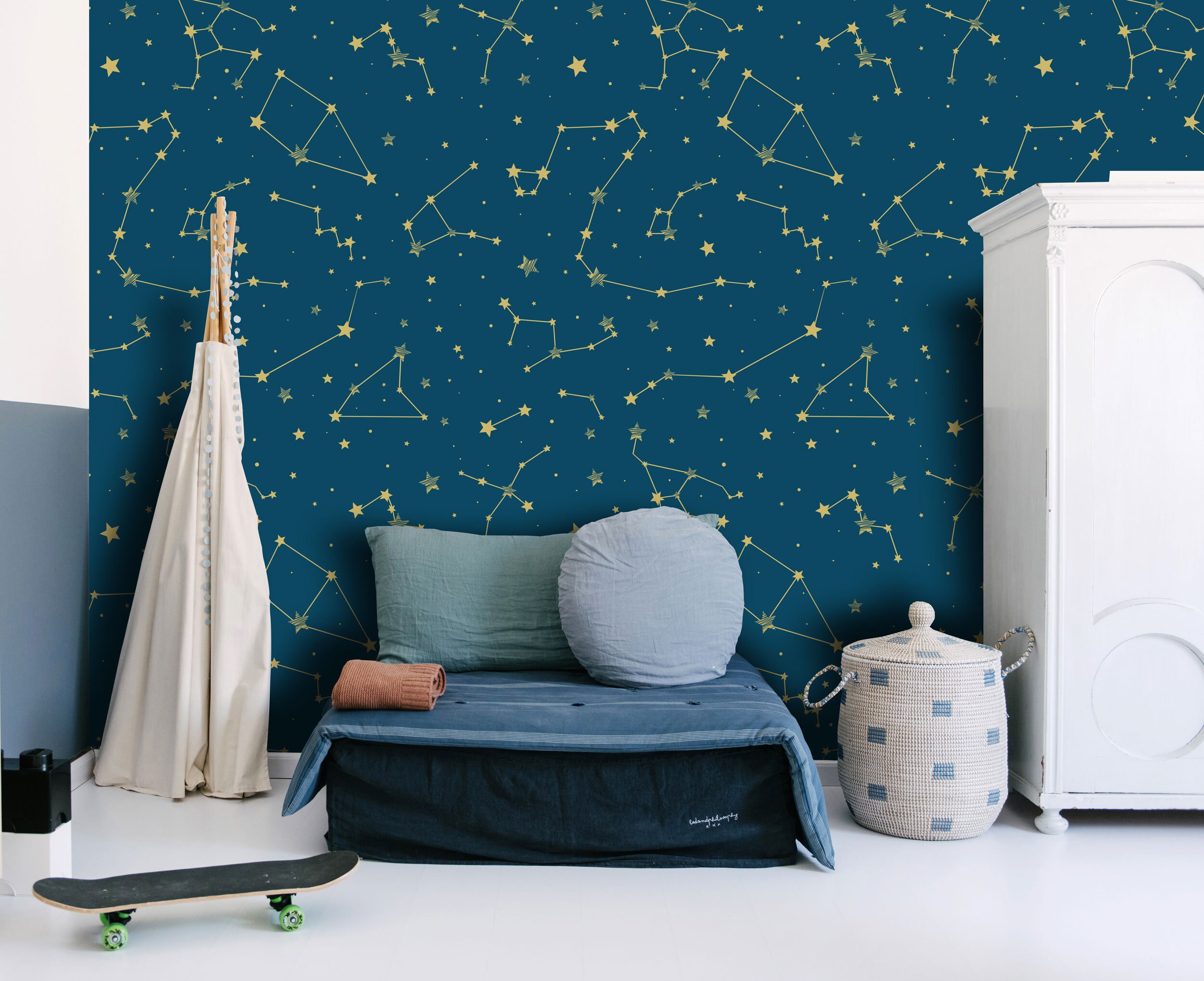 Constellation Wall Mural Celestial Wall Mural Starry Sky Etsy