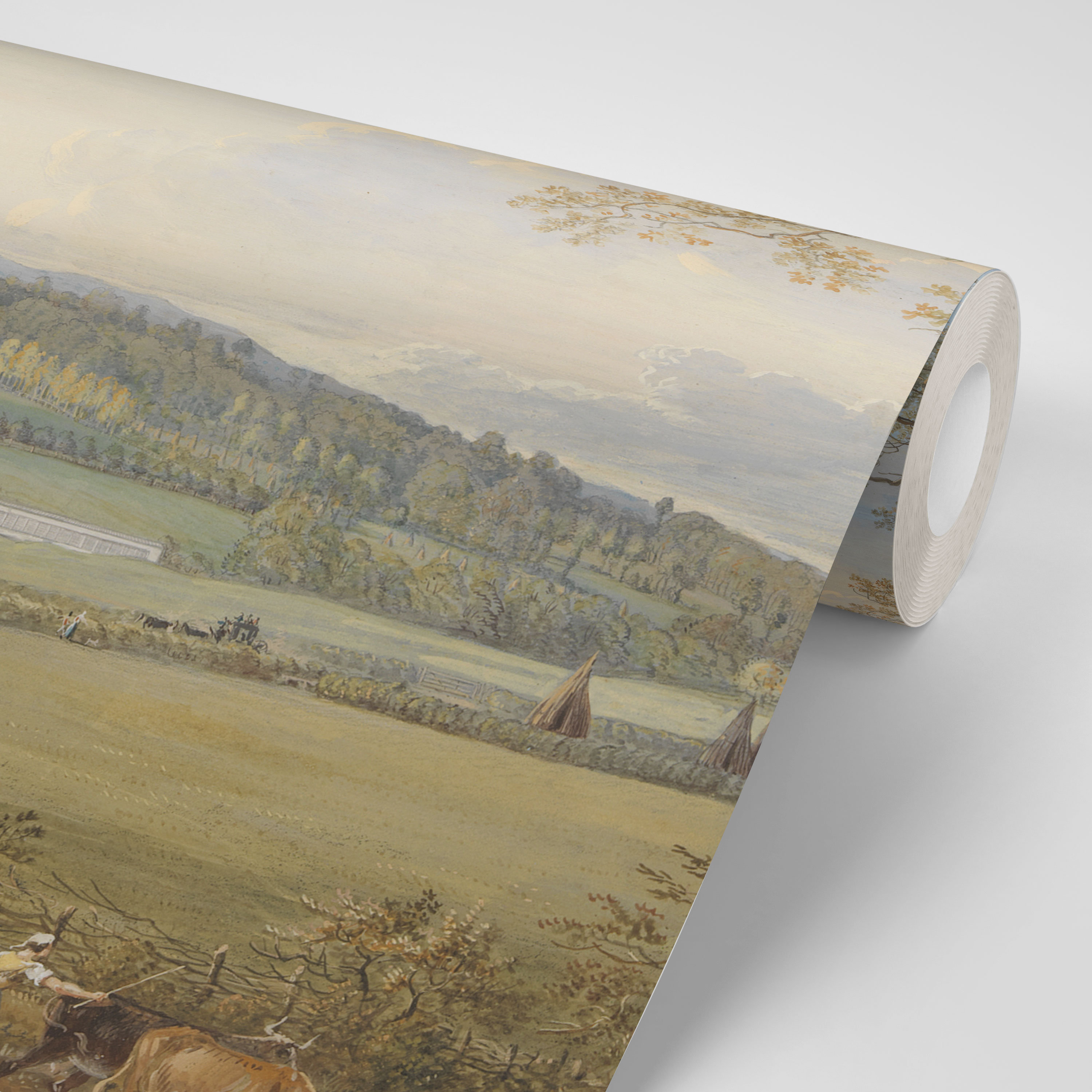Vintage Rural Landscape Wall Mural Scenic Wall Mural Vintage Etsy UK
