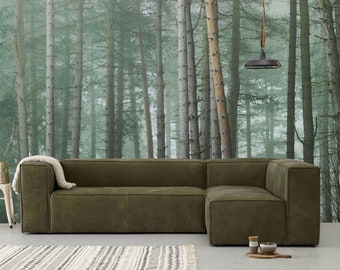 Misty Forest Wall Mural, Landscape Wallpaper, Misty Forest Wallpaper, Forest Mountain Wall décor, Nursery and room décor, Wall art