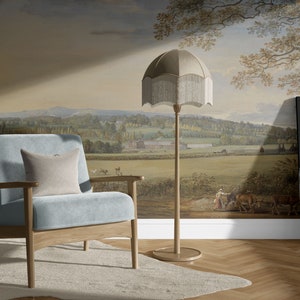Décor mural paysage rural vintage, décor mural panoramique, papier peint rural vintage, décoration murale, décoration pour chambre et chambre de bébé, art mural
