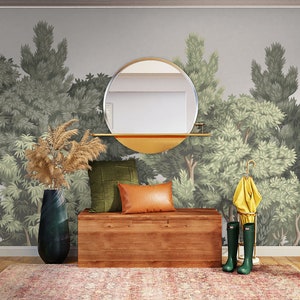 Belle Forest Wandbild, Malerisches Wand wandbild, Vintage Wald Tapete, Wand dekor, Kinderzimmer und Raum Dekor, Wandkunst