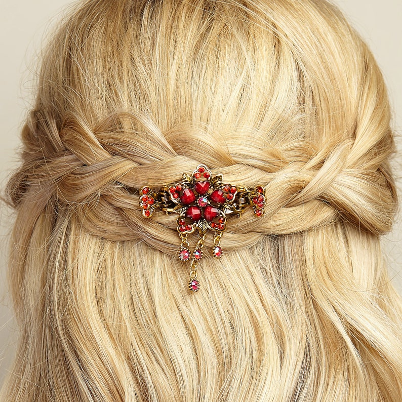 Small Flower Hair Clip Claw Rhinestone Hair Claw Clip Diamante Etsy UK