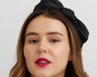 Bow Headband for Women Wedding Guest Headband Big Bow Hair Accessory Black Blue Pink Red Bridesmaid Hair Band Alice Band Headpiece