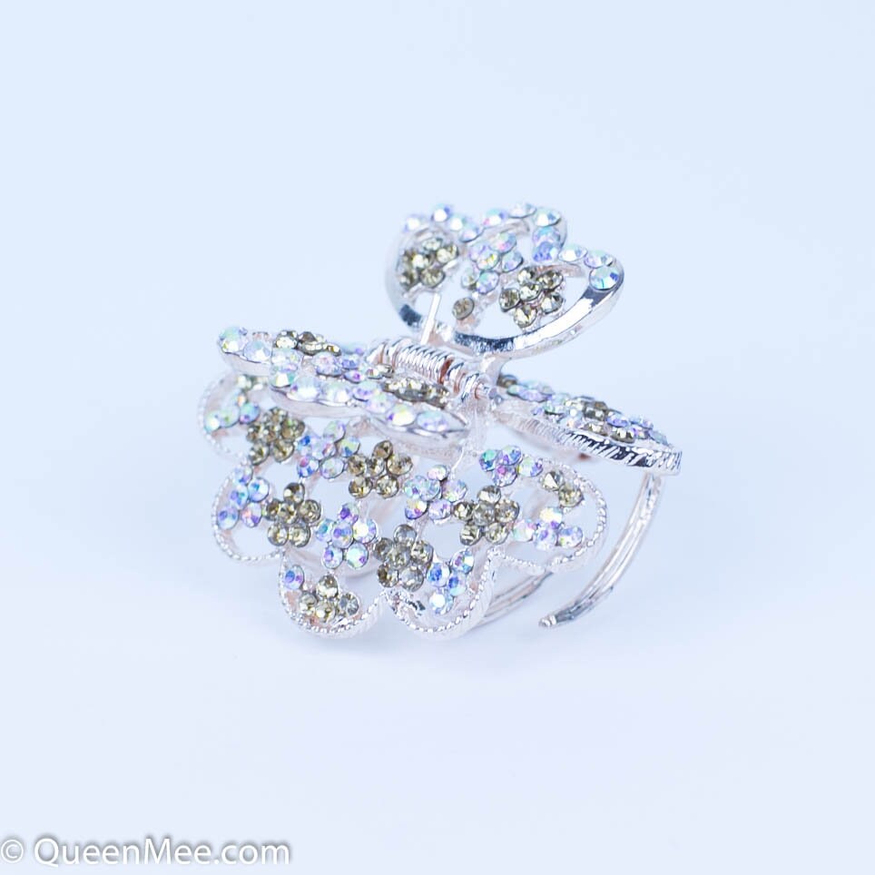 Rose Gold Hair Claw Clip Small Hair Clamp Rhinestone Hair Clip