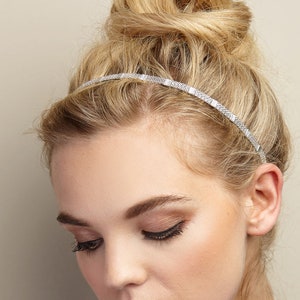 Silver Headband Silver Hair Band Silver Head Chain Headband Silver Headchain Silver Hair Jewellery Hair Jewelry Elasticated Elastic Headband