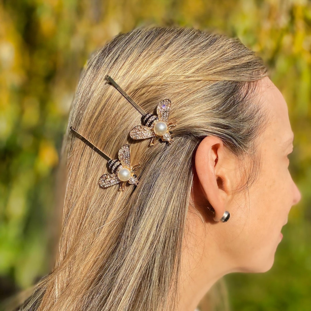 ISO these Juicy Couture Bee Hair Clip jewelry Amazon.com : Vpang 10 Pcs Metal Cute Honeybee Hairpins  main image 4