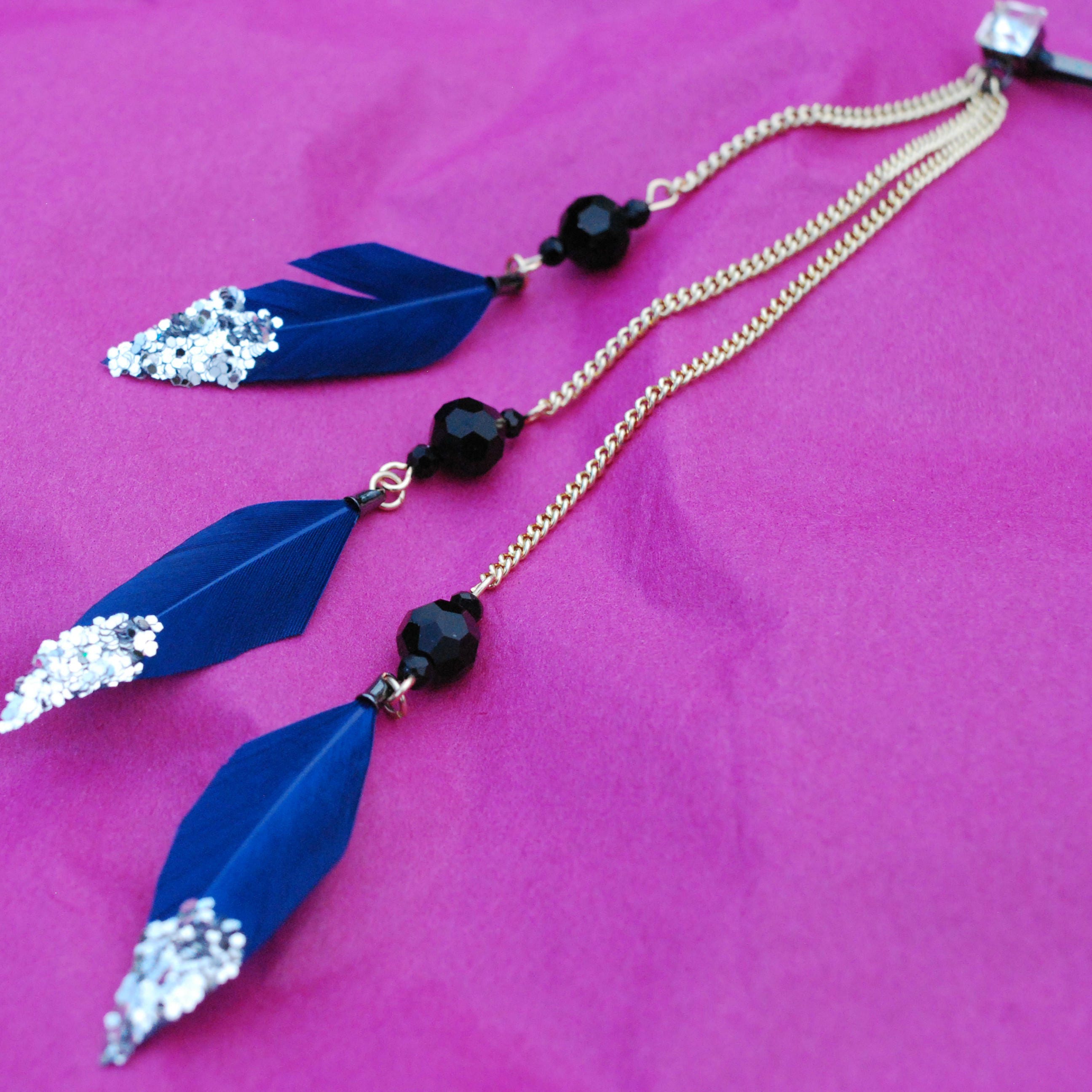 Feather Hair Clip Set Feather Hair Accessories Feather Hair Etsy UK