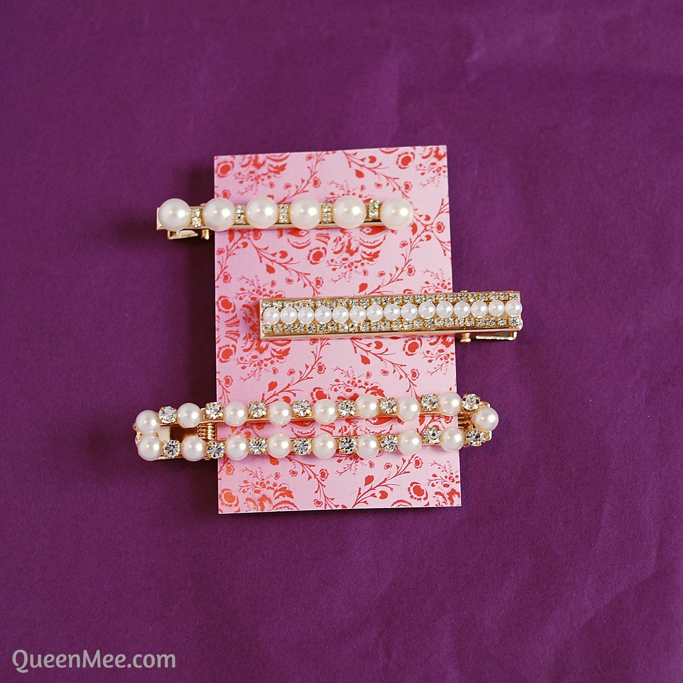 Hair Clips Set Pearl Gold Pearl Hair Clips Pearl Hair Etsy UK