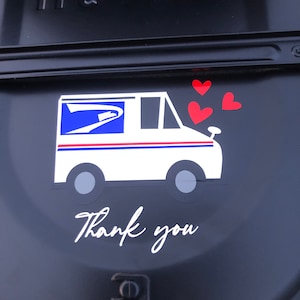 USPS thank you decal | mail box decal | USPS mail truck decal | Postal Worker