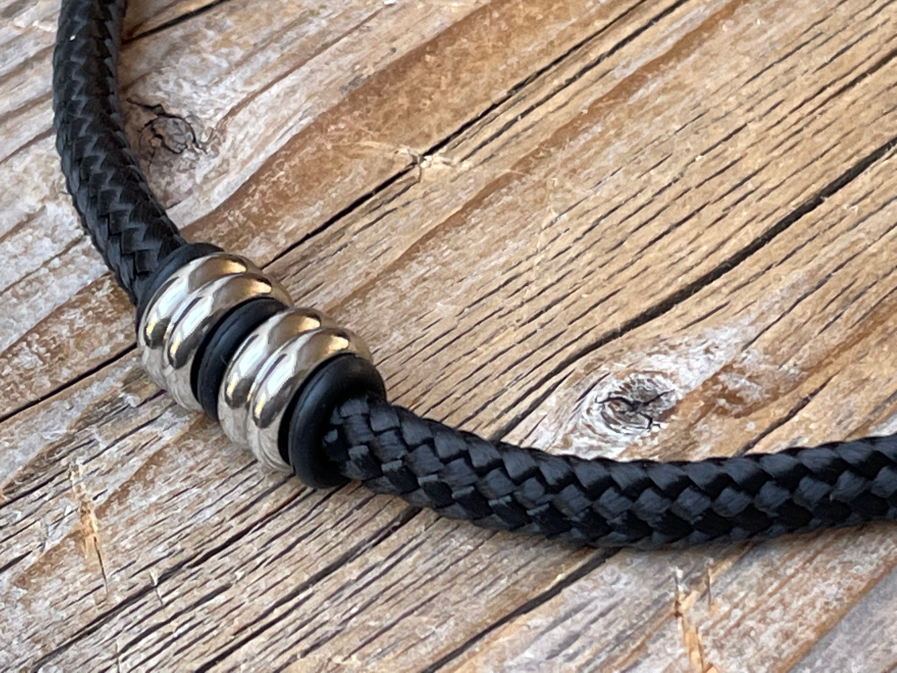 Mens necklace. Paracord necklace with beads. Mens Choker. Mjolnir neck –  KNOT-finds