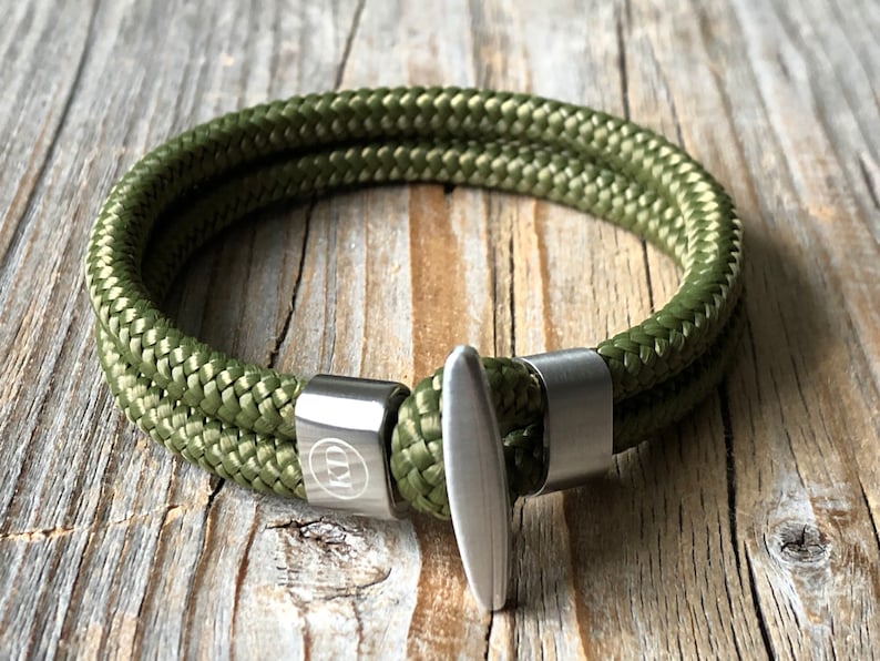 Paracord Nautical Bracelet Bracelet With Hook Clasp Men Etsy