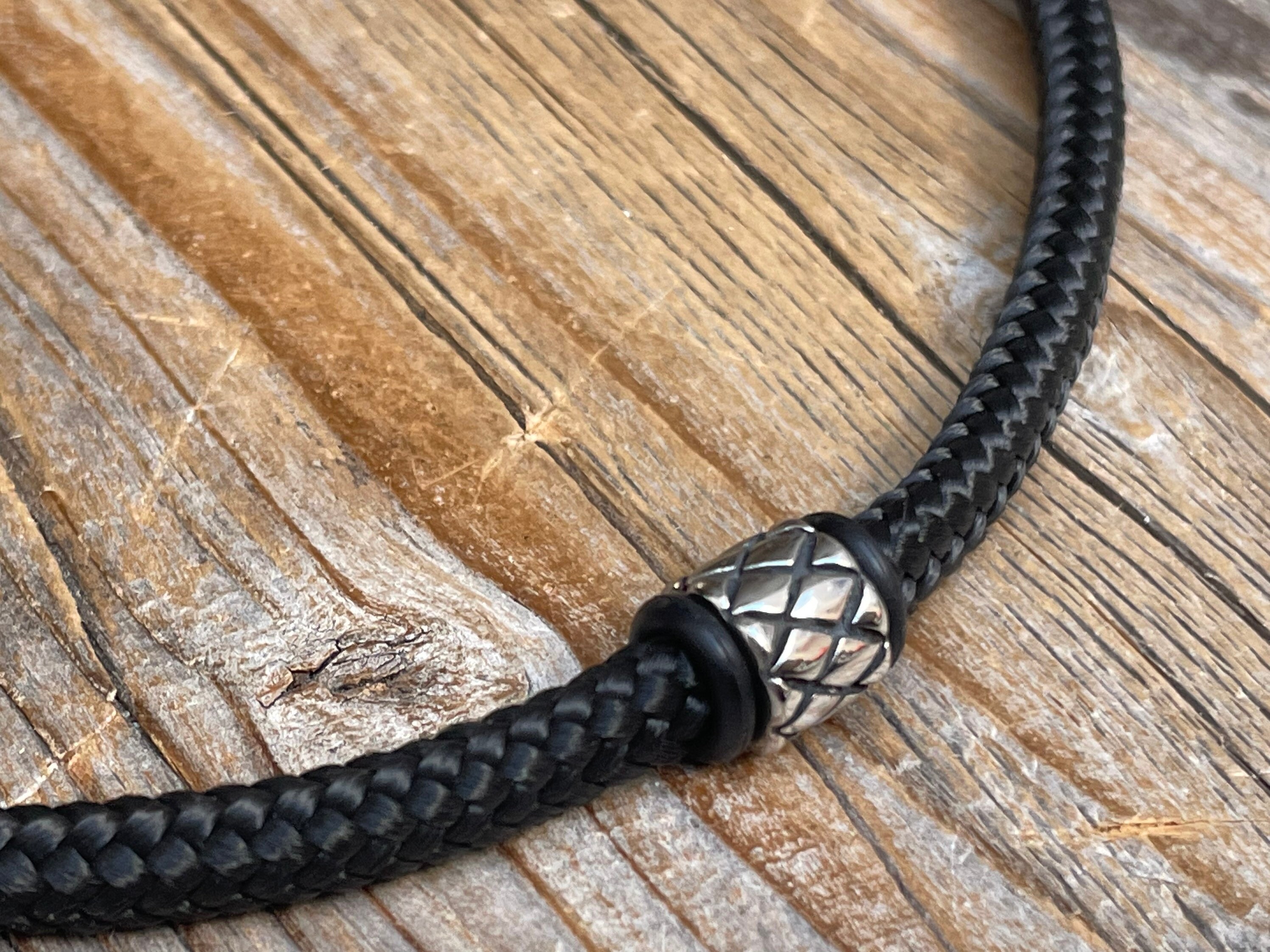 Black Necklace Necklace Sweden Men With - Paracord Necklace Etsy Steel