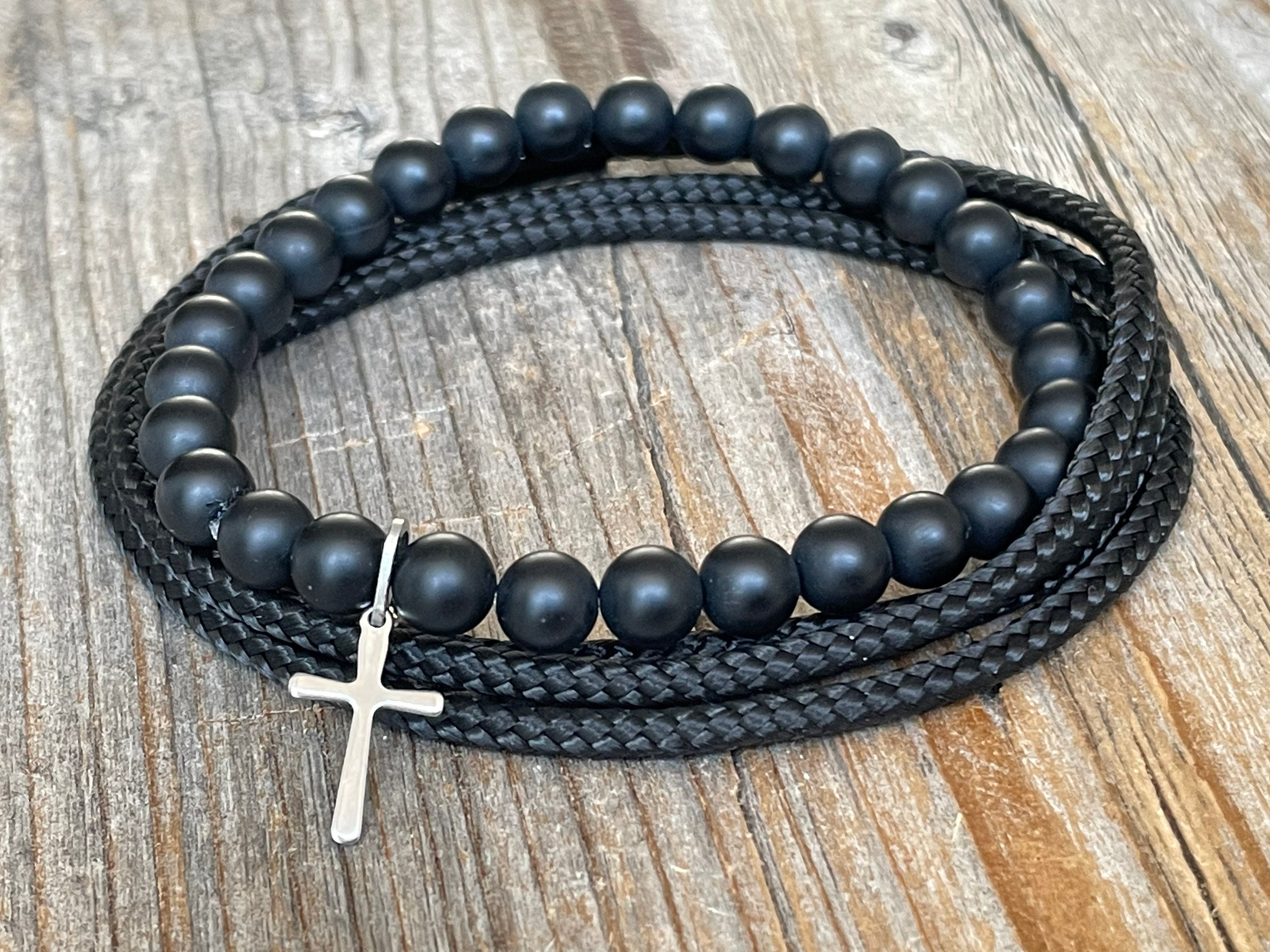 Paracord bracelet shop with cross