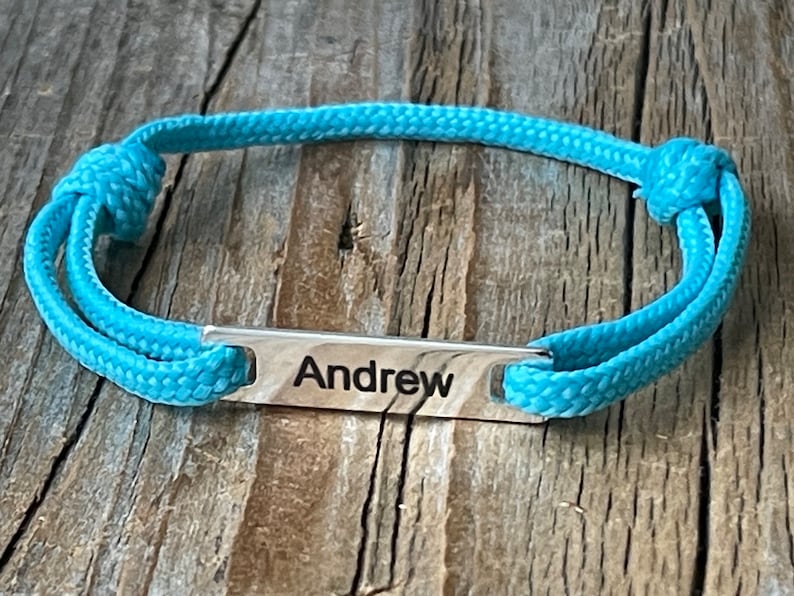 Personalized children's bracelet, paracord bracelet with engraved name, personalized gift, bracelet for children, children's jewelry image 2